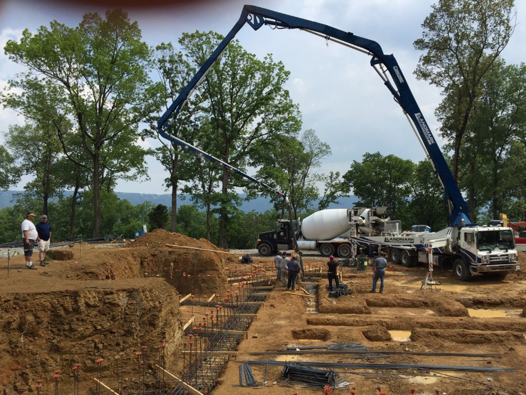 First Concrete Being Poured